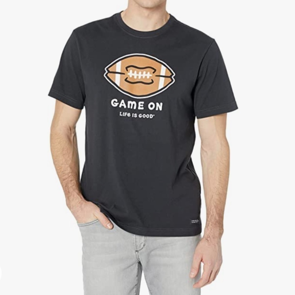 NWT Life is Good Game On Football Crusher Tee